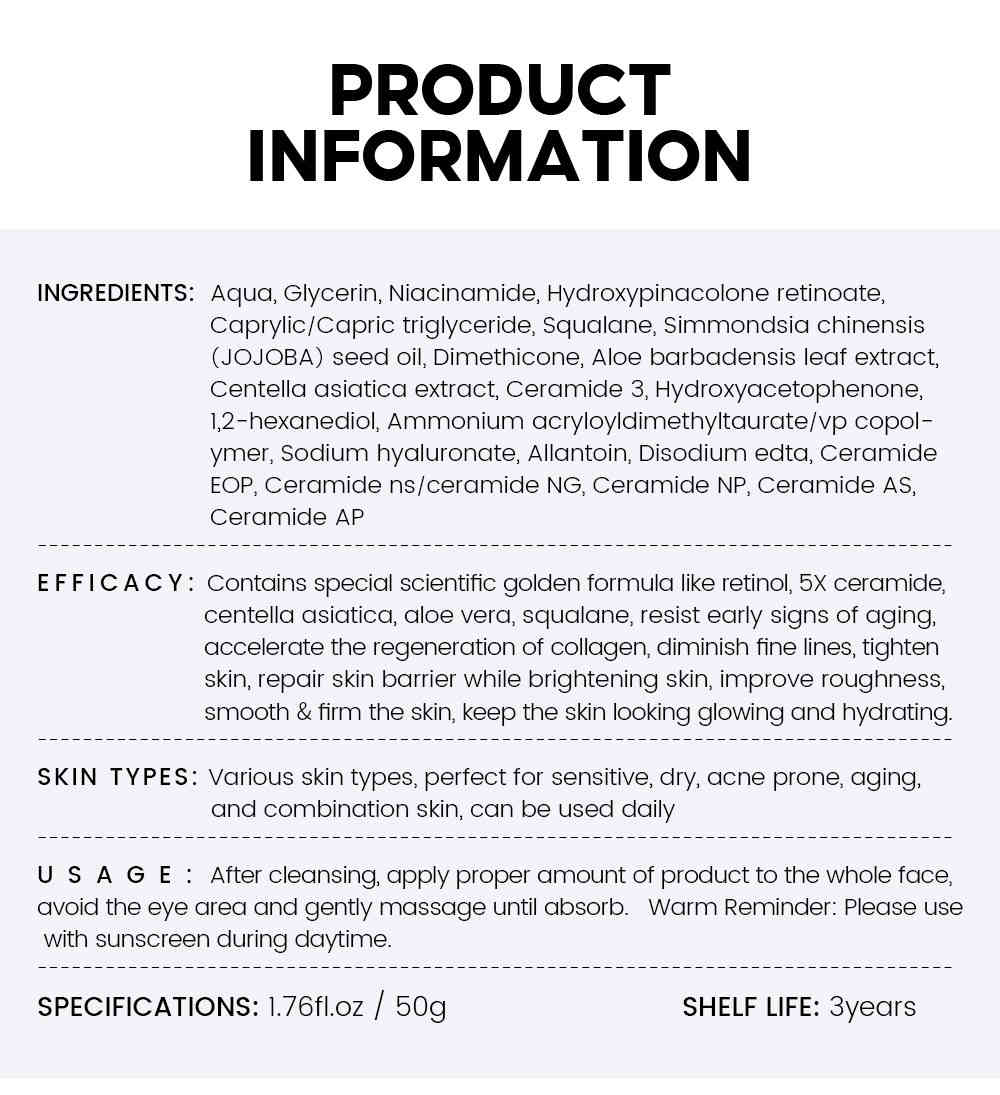 vibrant glamour® 2%視黃醇+ 5倍神經醯胺視黃醇面膜 50g/盒