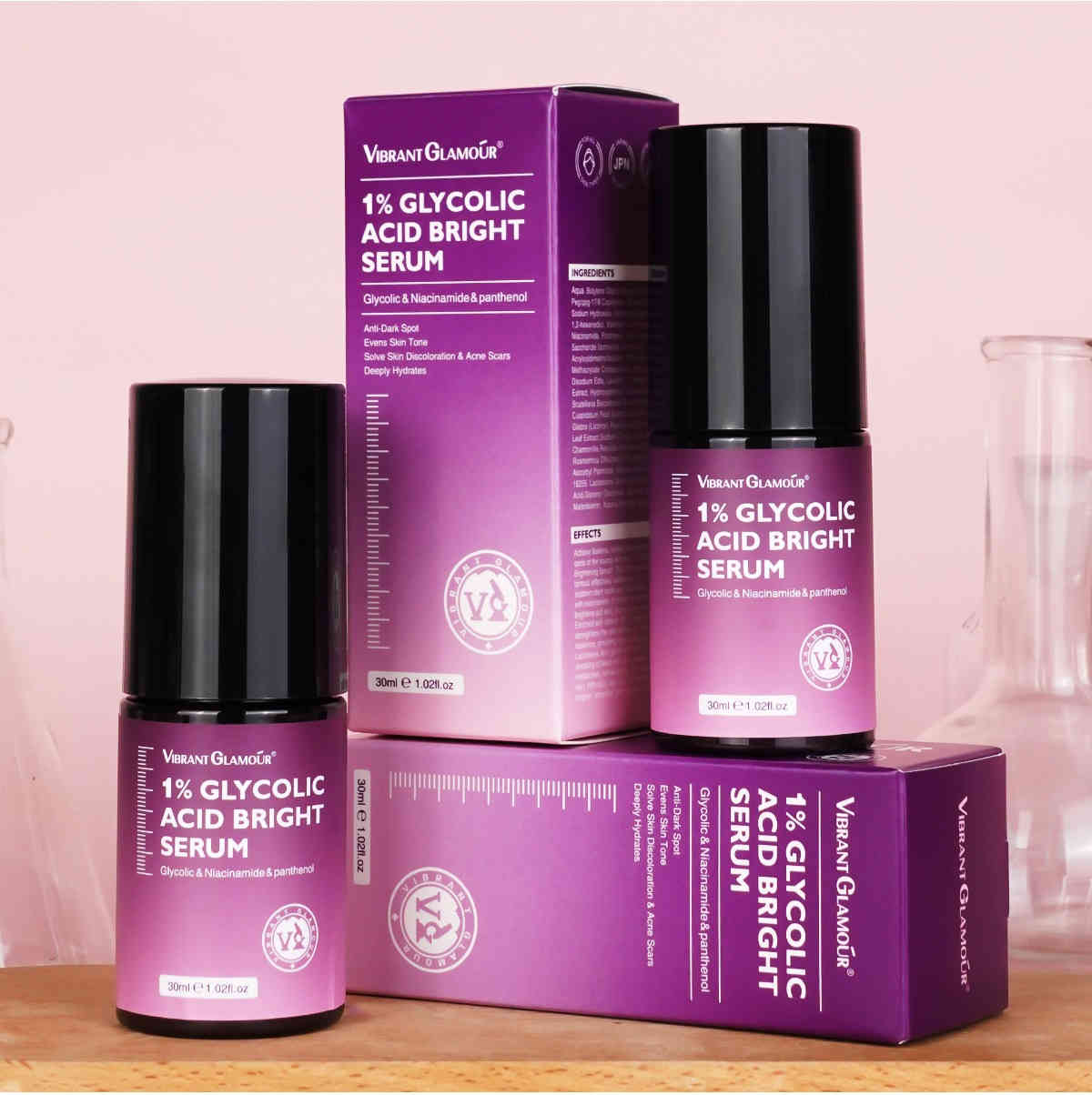 vibrant glamour 1% 甘醇酸極光煥白精華 30ml/盒