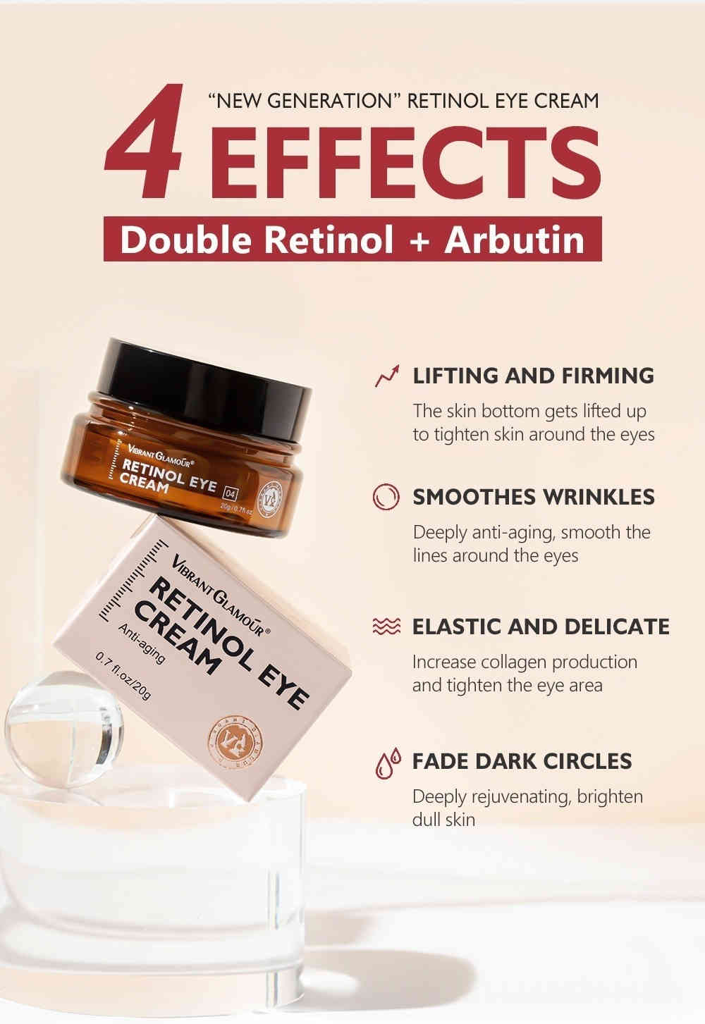 vibrant glamour® 高效抗皺胜肽膠原精華 15ml/盒