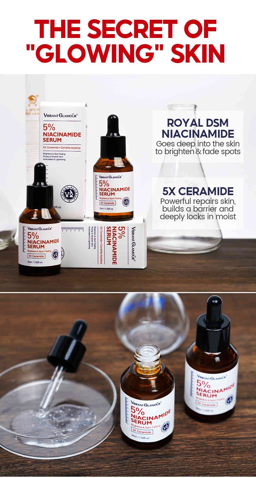 vibrant glamour 5%高濃度皇家dsm煙醯胺精華 30ml/盒