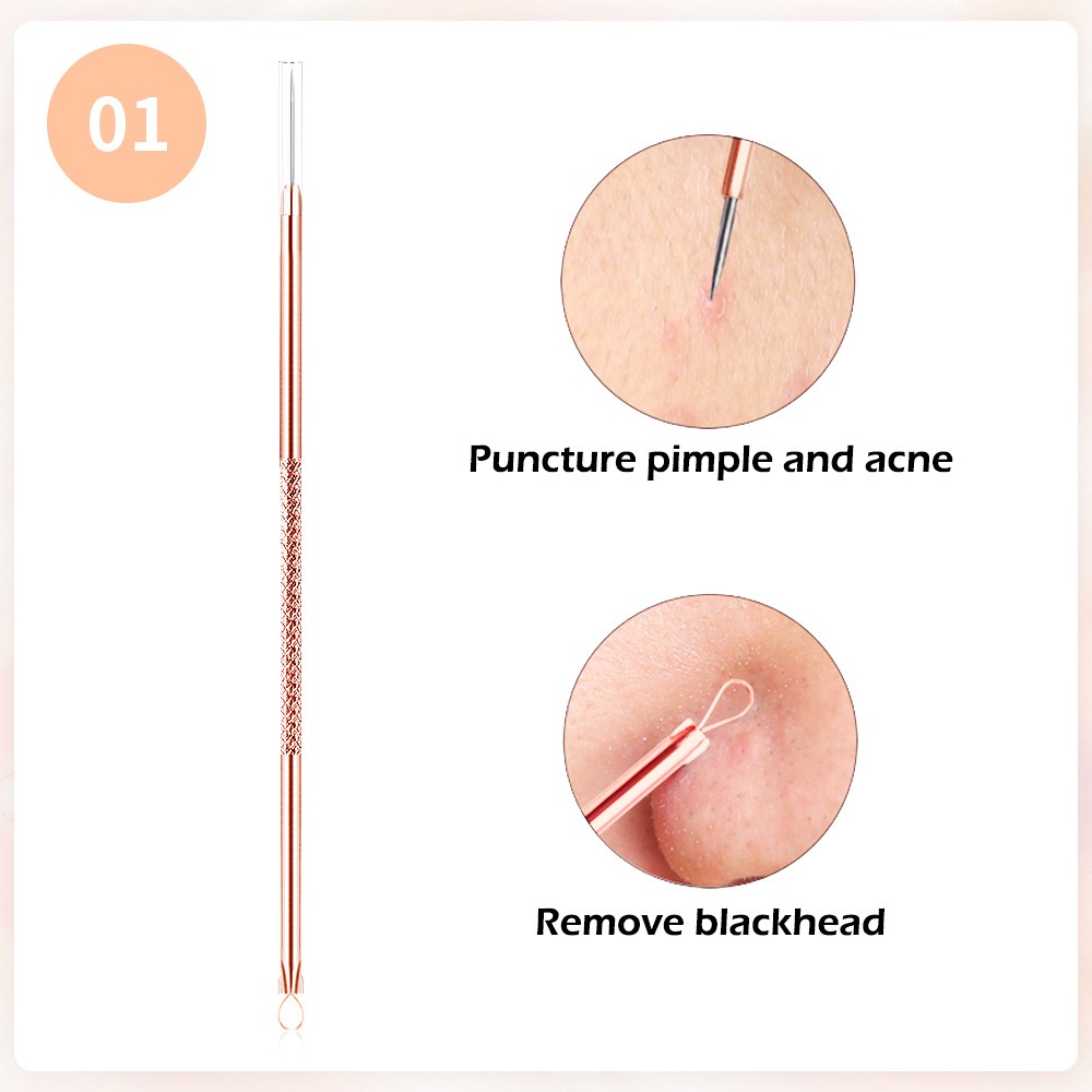 lanbena 玫瑰金刺針4件套頭