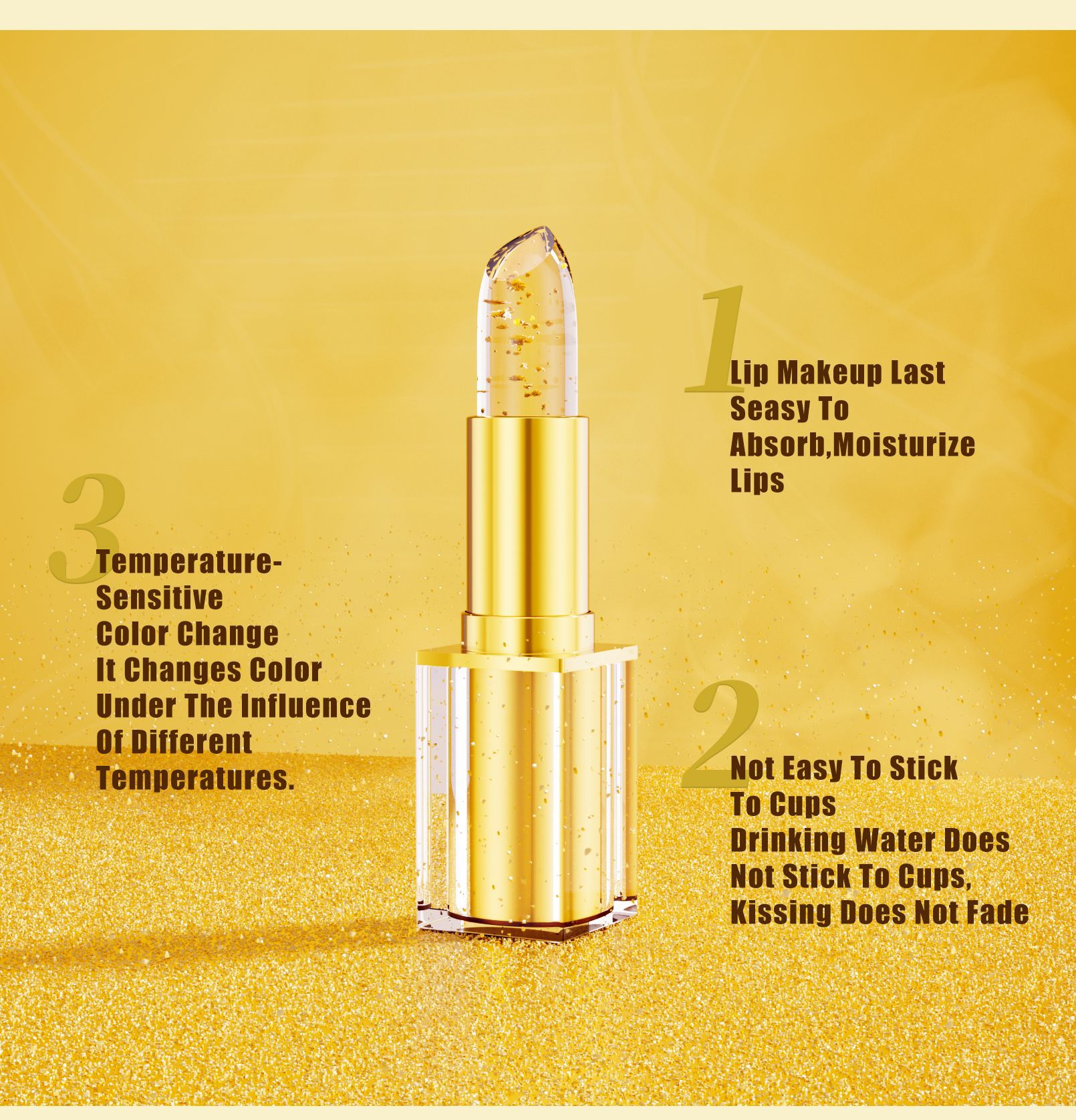 hellokiss 溫感變色唇膏三件組(3.5g × 3支)