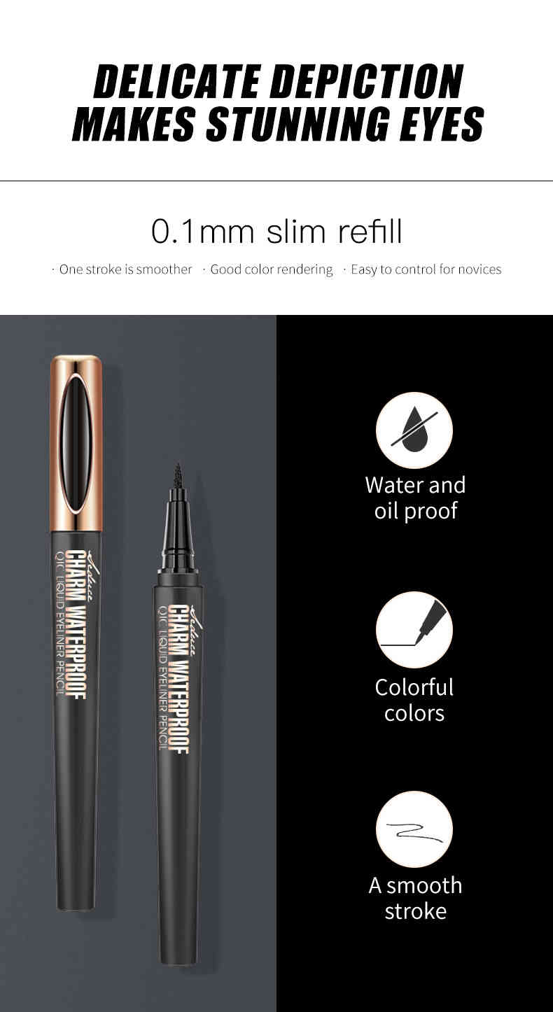 qic 魅惑防水眼妝組合眼線筆+睫毛膏 2合1套裝