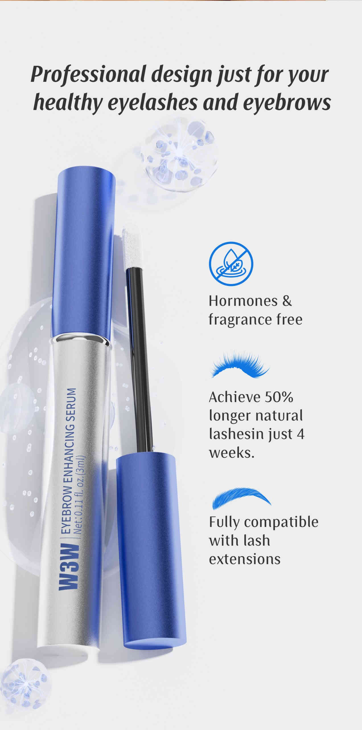 w3w 睫毛液+眉毛液雙效生長精華組 3ml+3ml/2支裝套盒