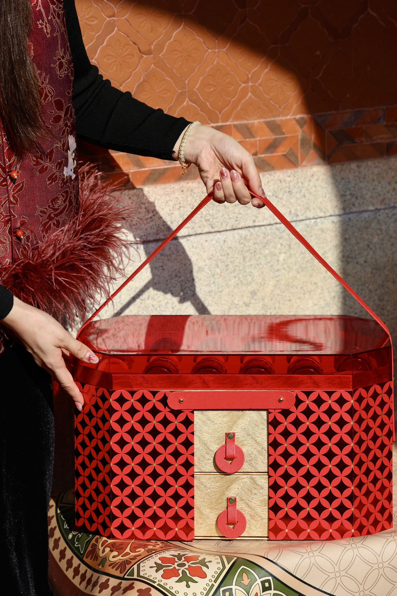 2026新年八角三層大禮盒 尺寸：44.5×27×26 cm