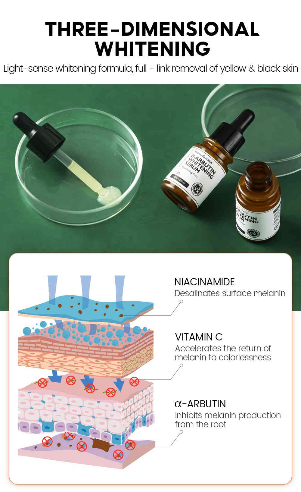 vibrant glamour α 熊果素亮白淡斑精華 30ml/盒