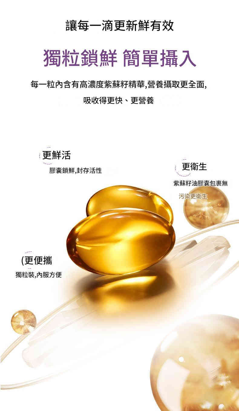 紫蘇籽油凝膠糖果(無糖型) 0.72g × 60粒/瓶