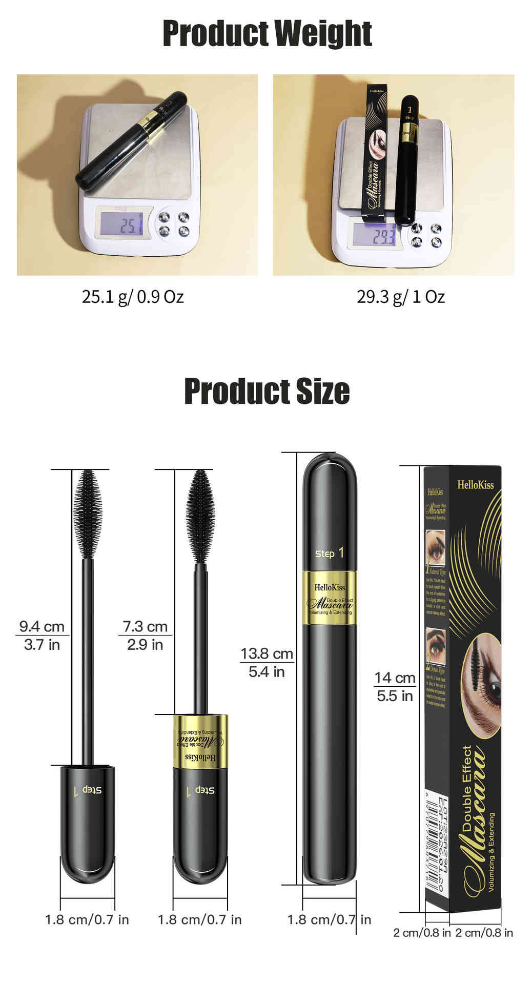 hellokiss 雙效睫毛膏 9g/支