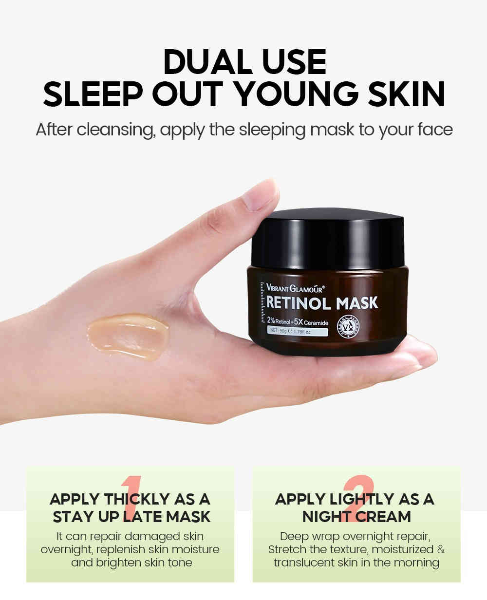 vibrant glamour® 2%視黃醇+ 5倍神經醯胺視黃醇面膜 50g/盒