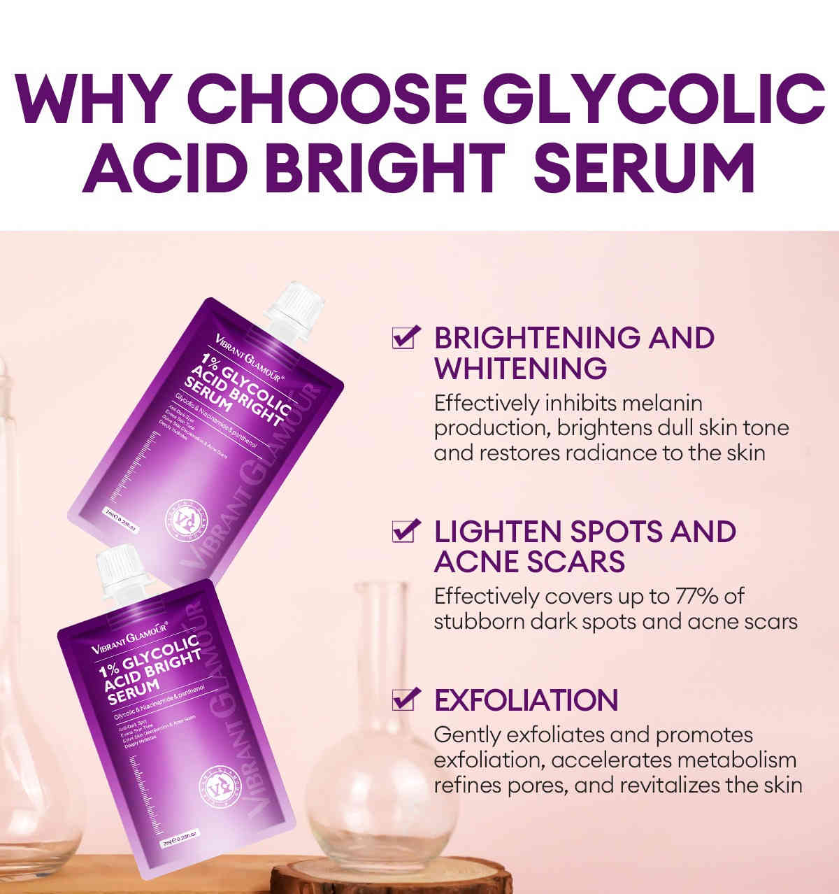 vibrant glamour® 1% 甘醇酸煥亮精華 7ml/袋