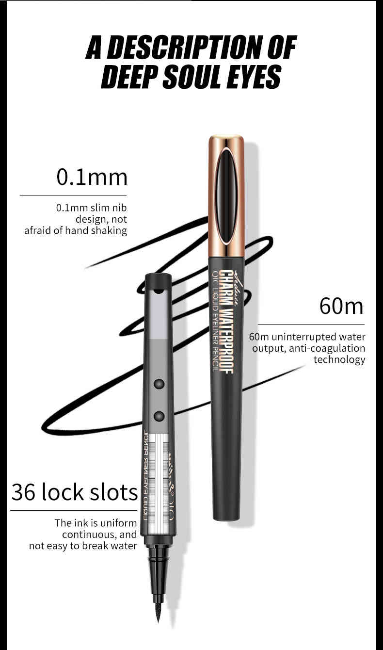 qic 魅惑防水眼妝組合眼線筆+睫毛膏 2合1套裝