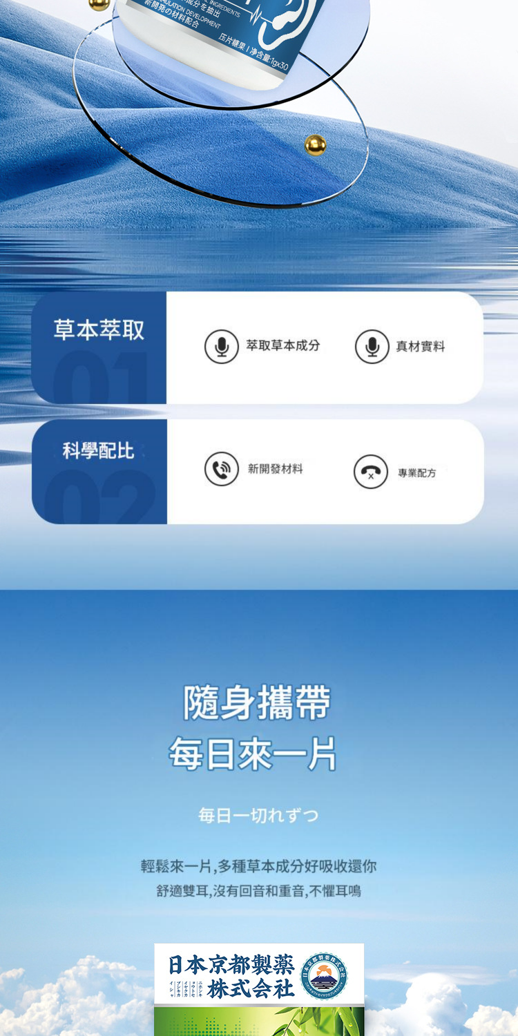 [日本]京都製藥 暢音通鳴片 1gx30片/盒