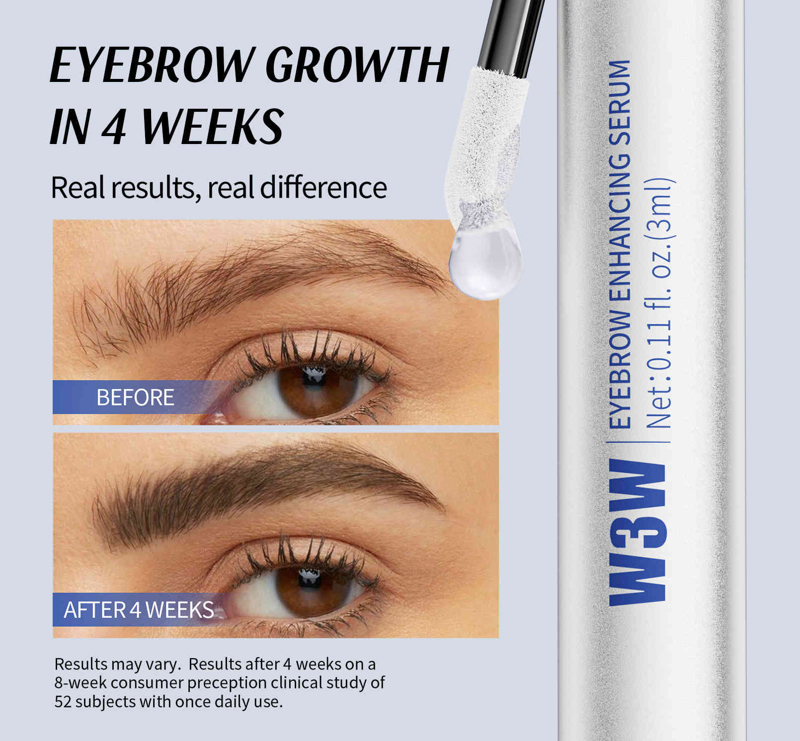 w3w 睫毛液+眉毛液雙效生長精華組 3ml+3ml/2支裝套盒