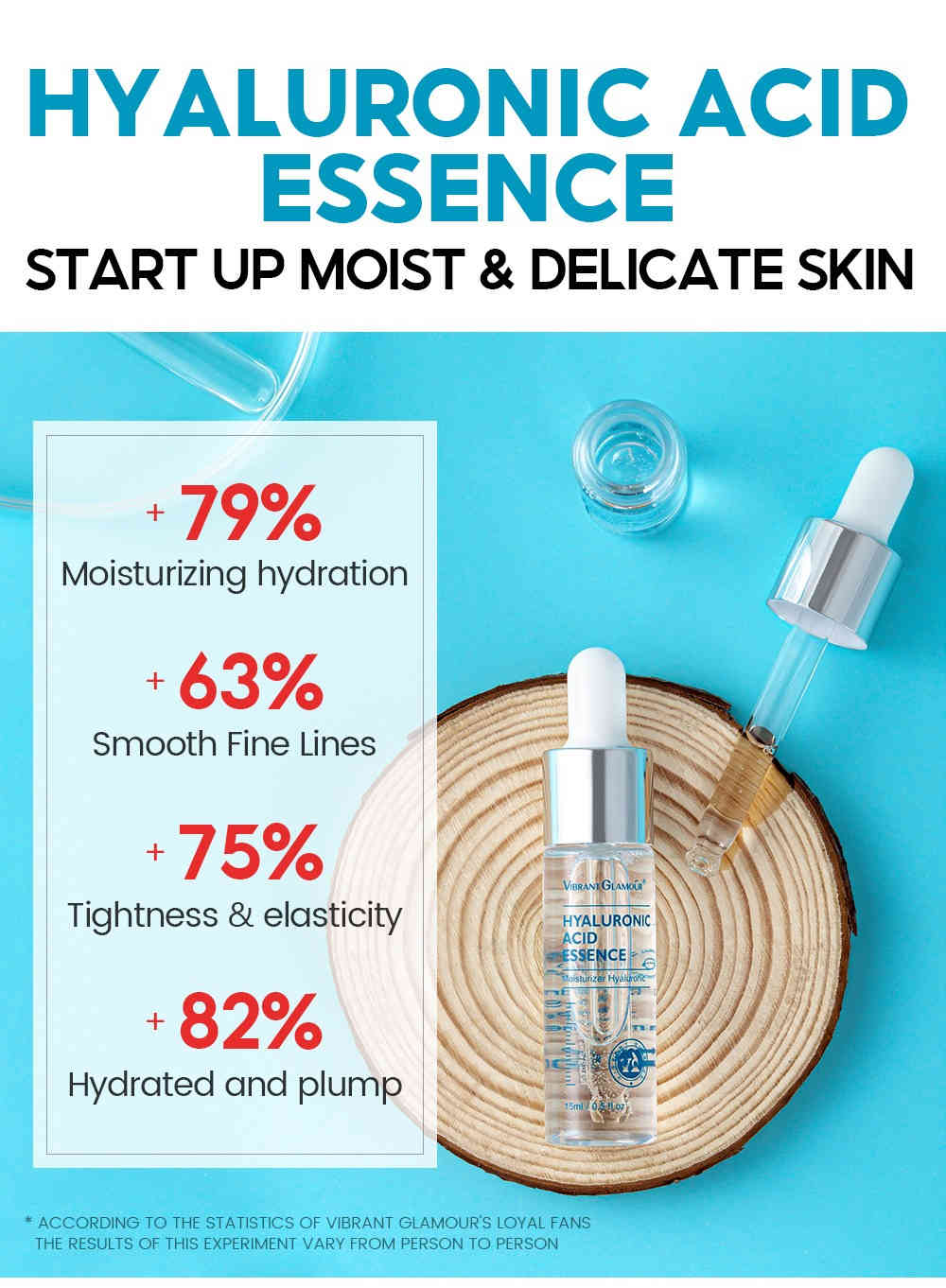 vibrant glamour 玻尿酸面部精華液 15ml/盒