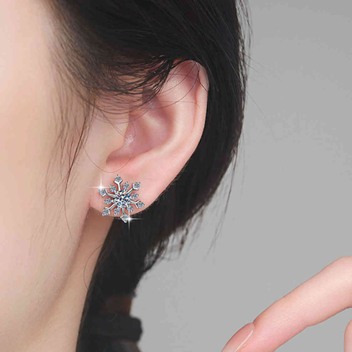 925純銀雪花莫桑石耳環 MSNERG00016 Banner4