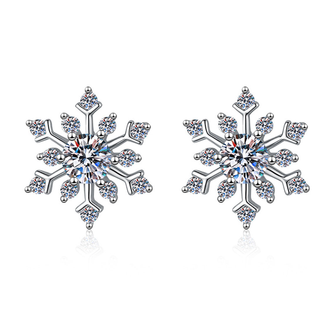 925純銀雪花莫桑石耳環 MSNERG00016 Banner5