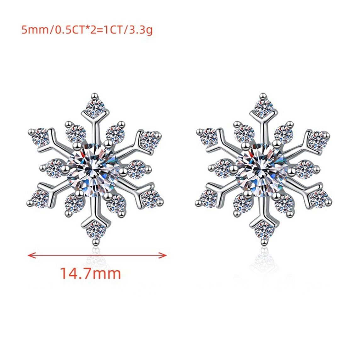 925純銀雪花莫桑石耳環 MSNERG00016 Banner6