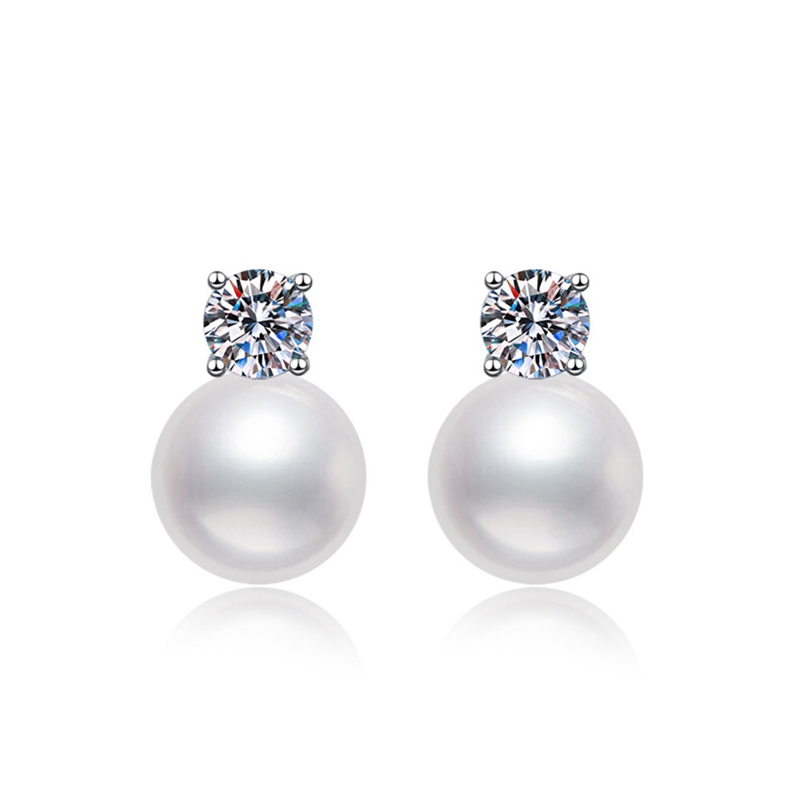 925純銀莫桑石淡水珍珠雙層耳環 MSNERG00022 Banner5