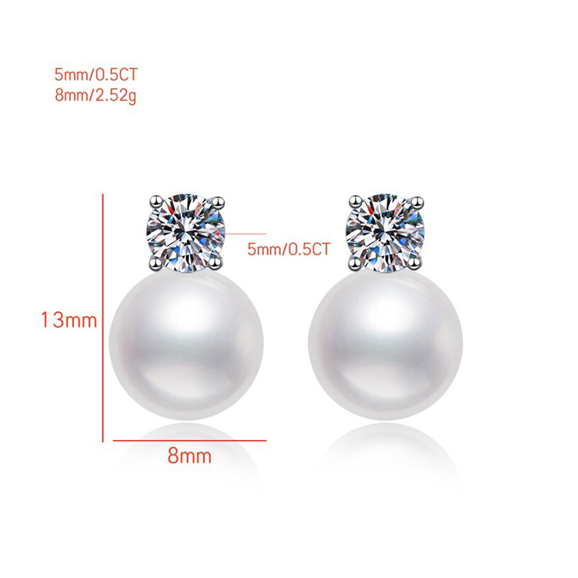 925純銀莫桑石淡水珍珠雙層耳環 MSNERG00022 Banner6