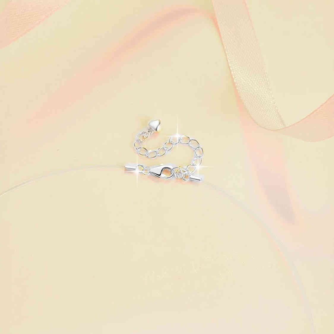 925純銀1克拉莫桑石菱形吊墜透明魚絲項鍊 MSNNK0032 Banner4