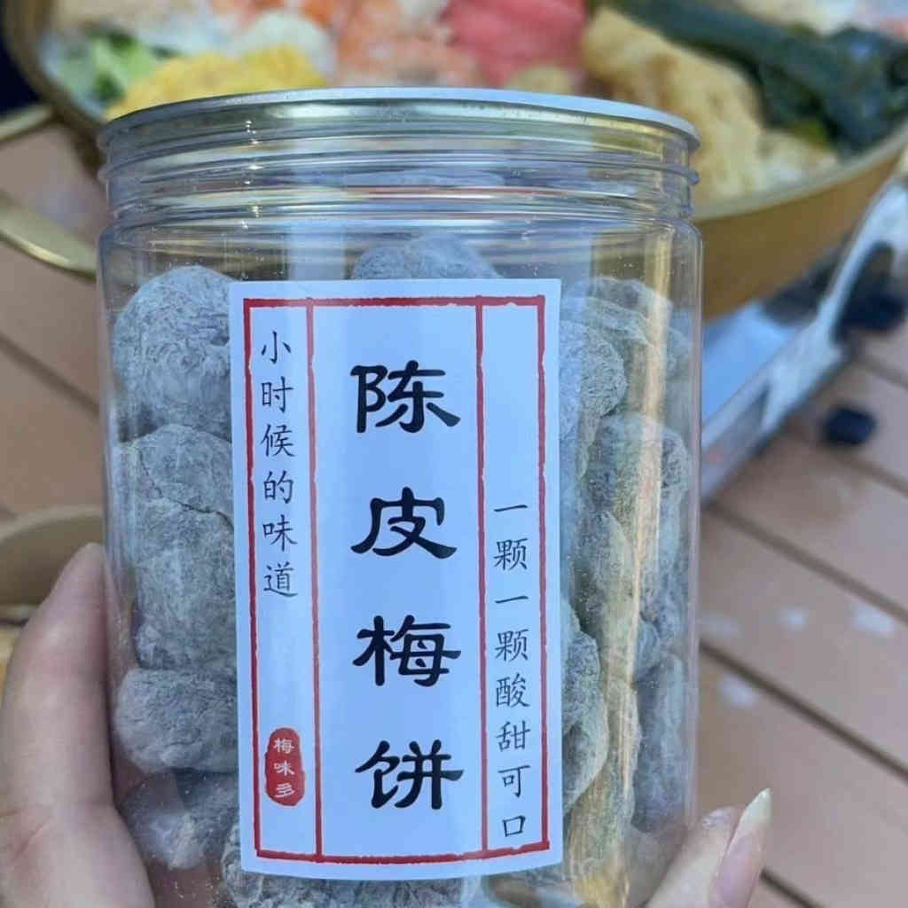 潮汕特產梅味陳皮梅餅250g/罐x2