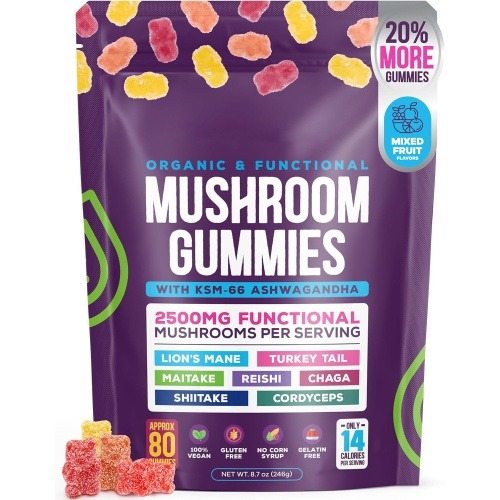 優質食品 musaroom 功能性蘑菇軟糖(混合水果風味)80粒/袋