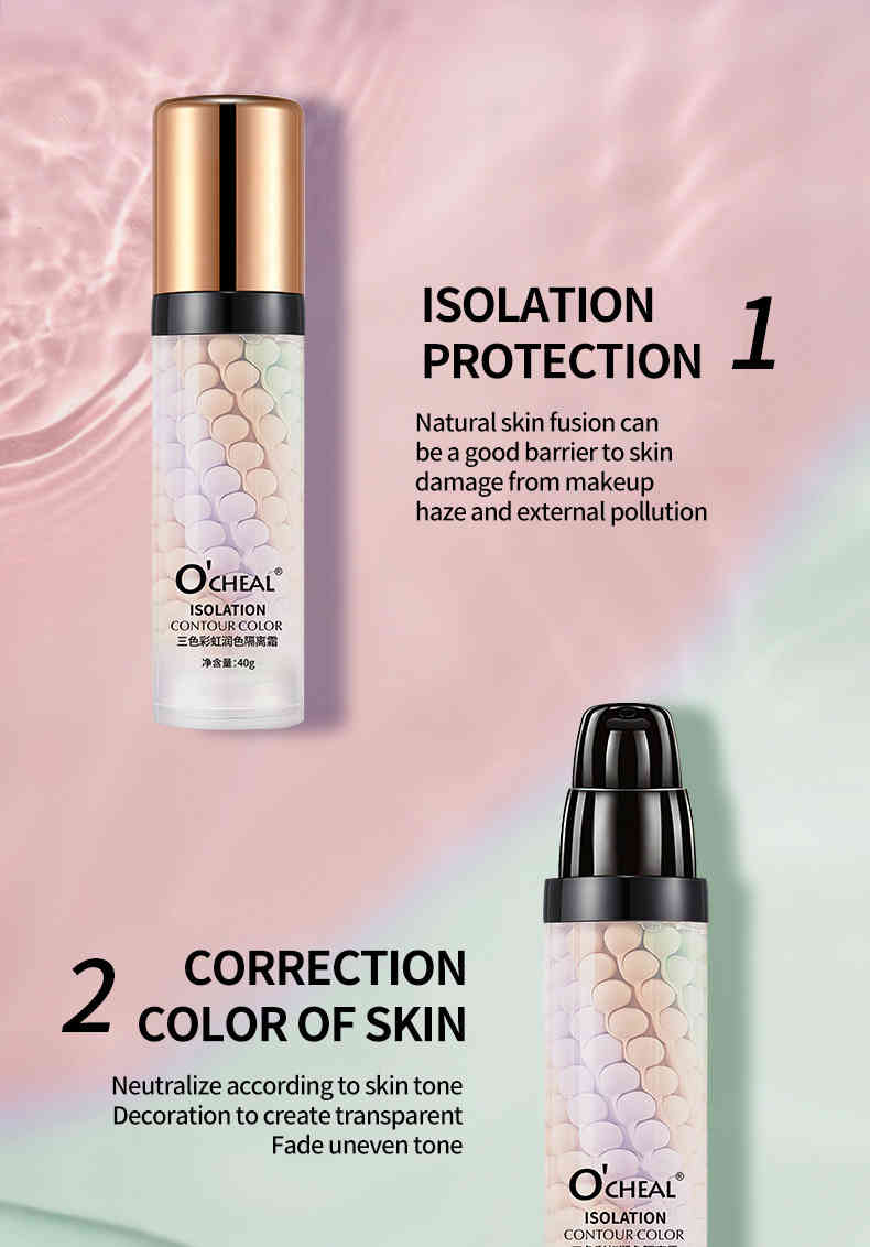 OCHEAL 三色彩虹潤色隔離霜 40g/支 x2 ocheal 三色彩虹潤色隔離霜