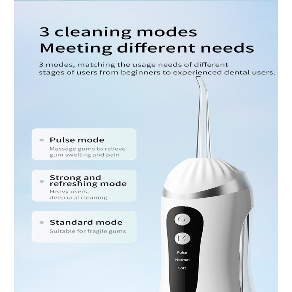 專業脈衝式電動沖牙機（多段水壓／去牙結石／牙齦護理）