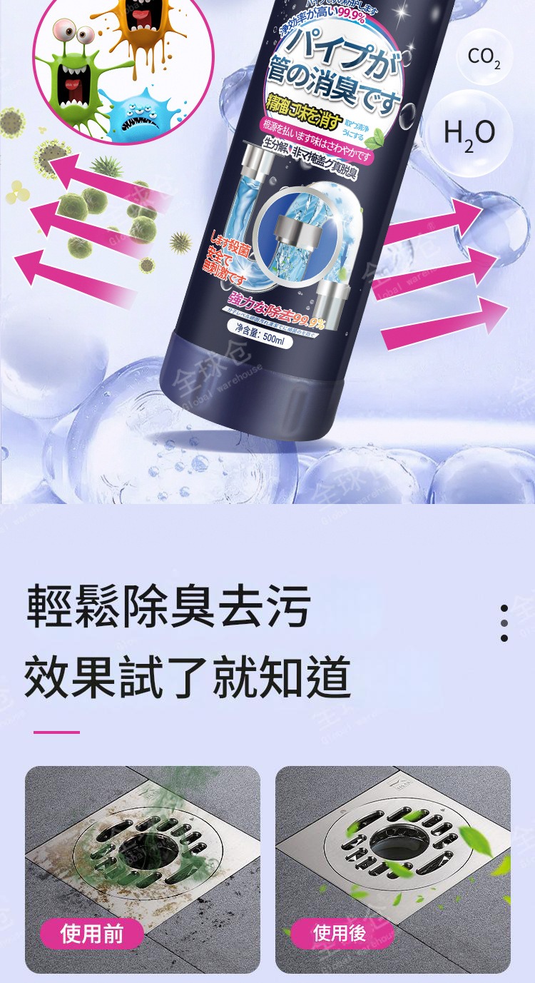 【居家必備】倉管道除臭清潔劑