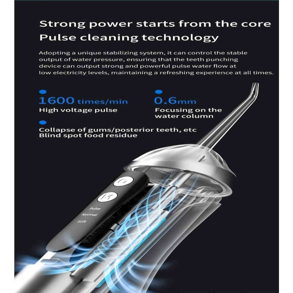 專業脈衝式電動沖牙機（多段水壓／去牙結石／牙齦護理）