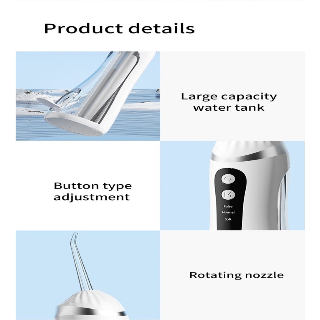 專業脈衝式電動沖牙機（多段水壓／去牙結石／牙齦護理）