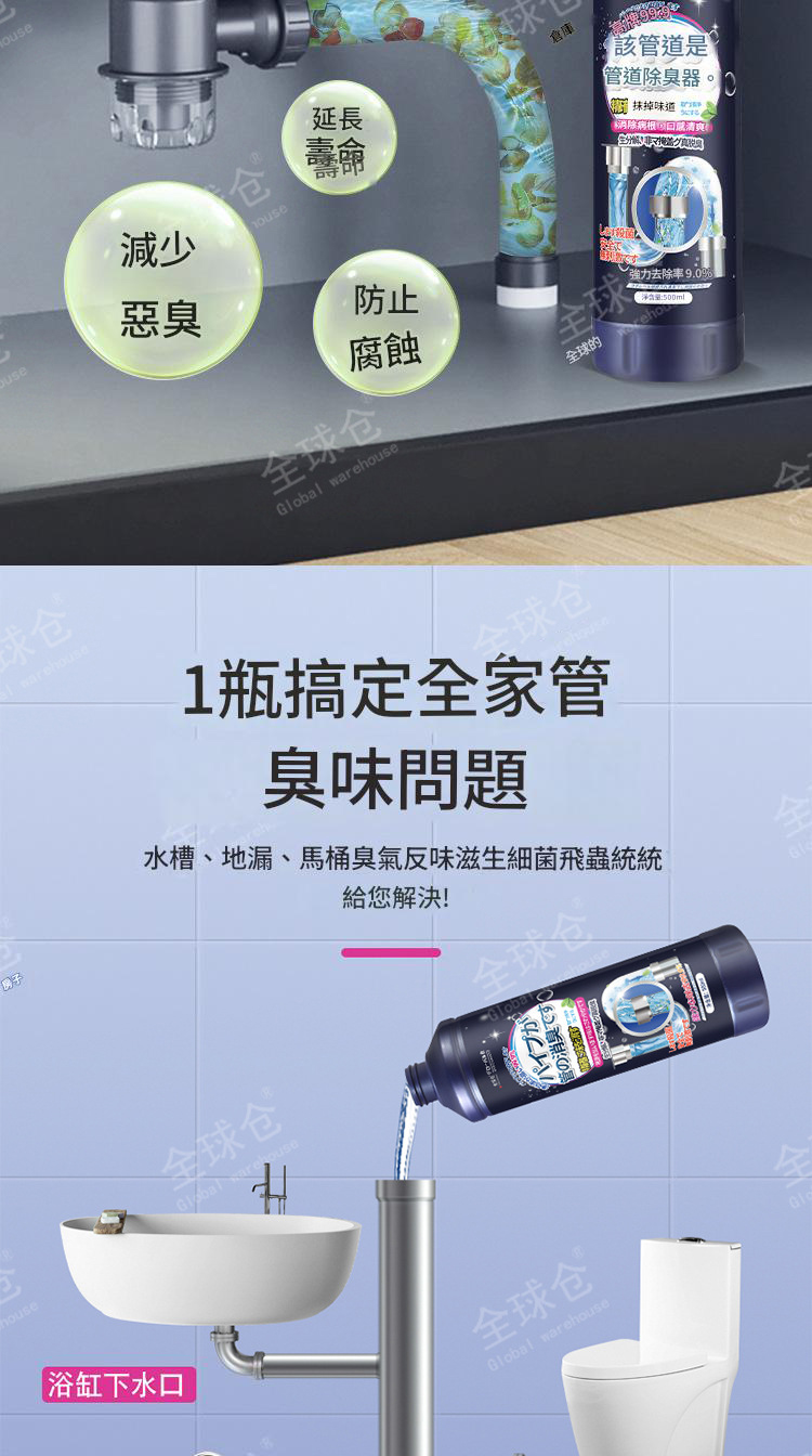 【居家必備】倉管道除臭清潔劑