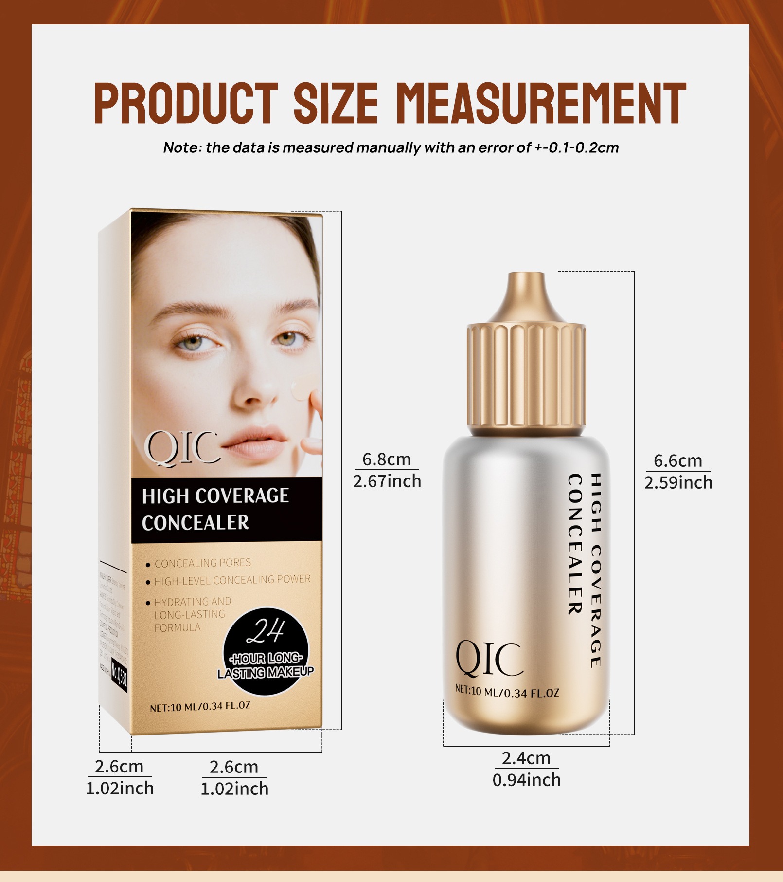 qic 超遮瑕力遮瑕液 10ml/盒