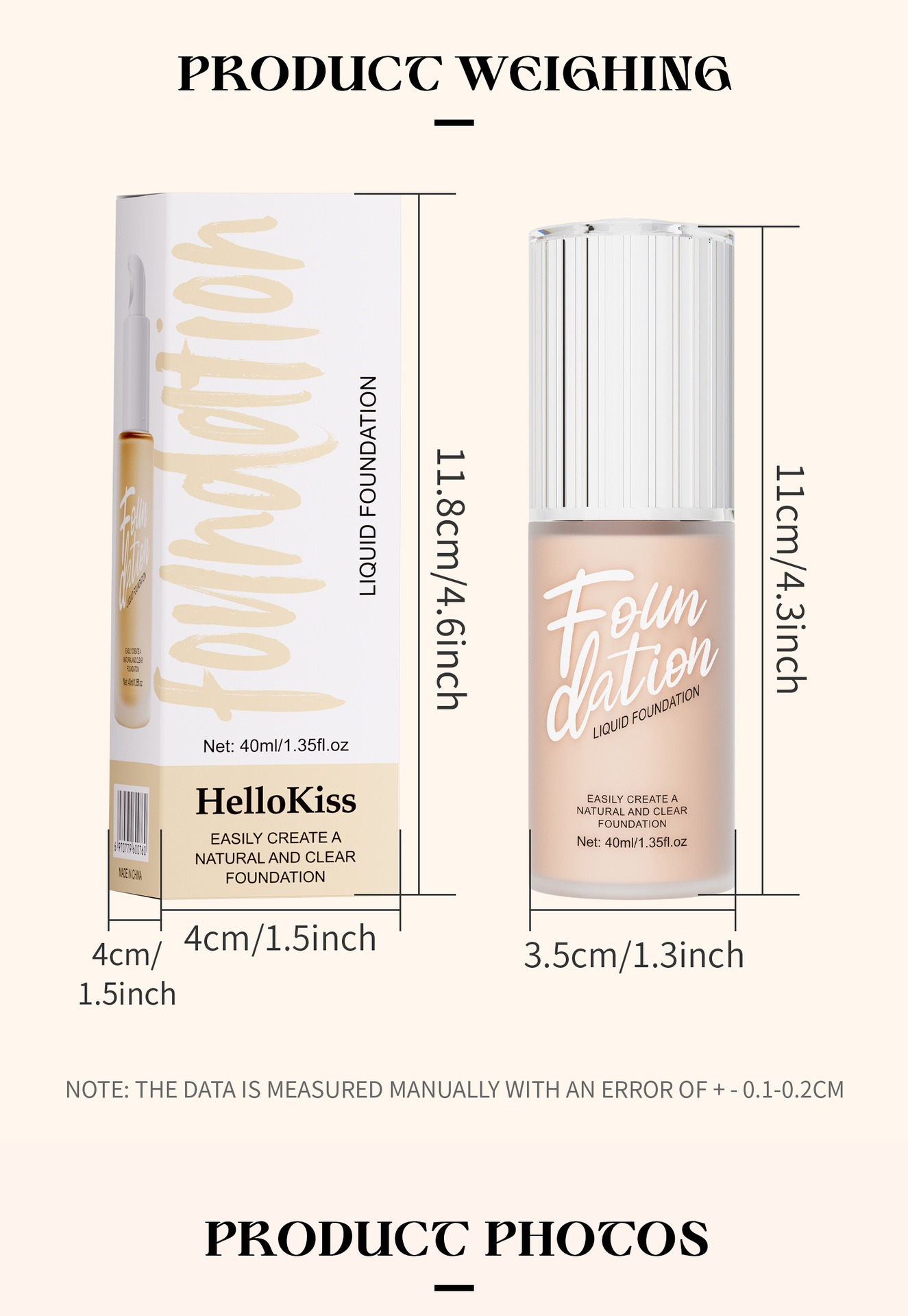 hellokiss 無瑕粉底液 40ml/盒