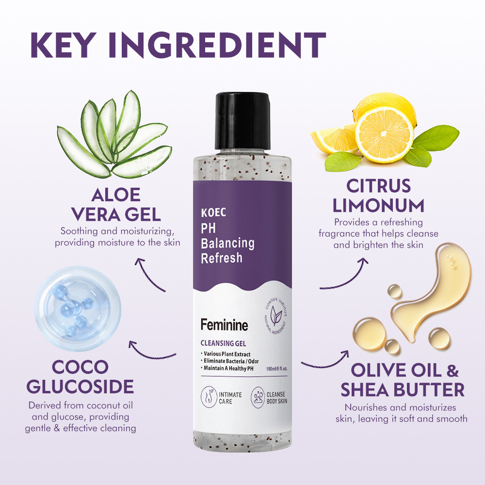 KOEC PH平衡女性沐浴露 180ml/盒 koec ph平衡女性沐浴露