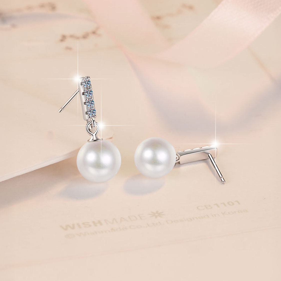 925純銀莫桑石淡水珍珠掛鉤耳環 MSNERG00023 Banner3