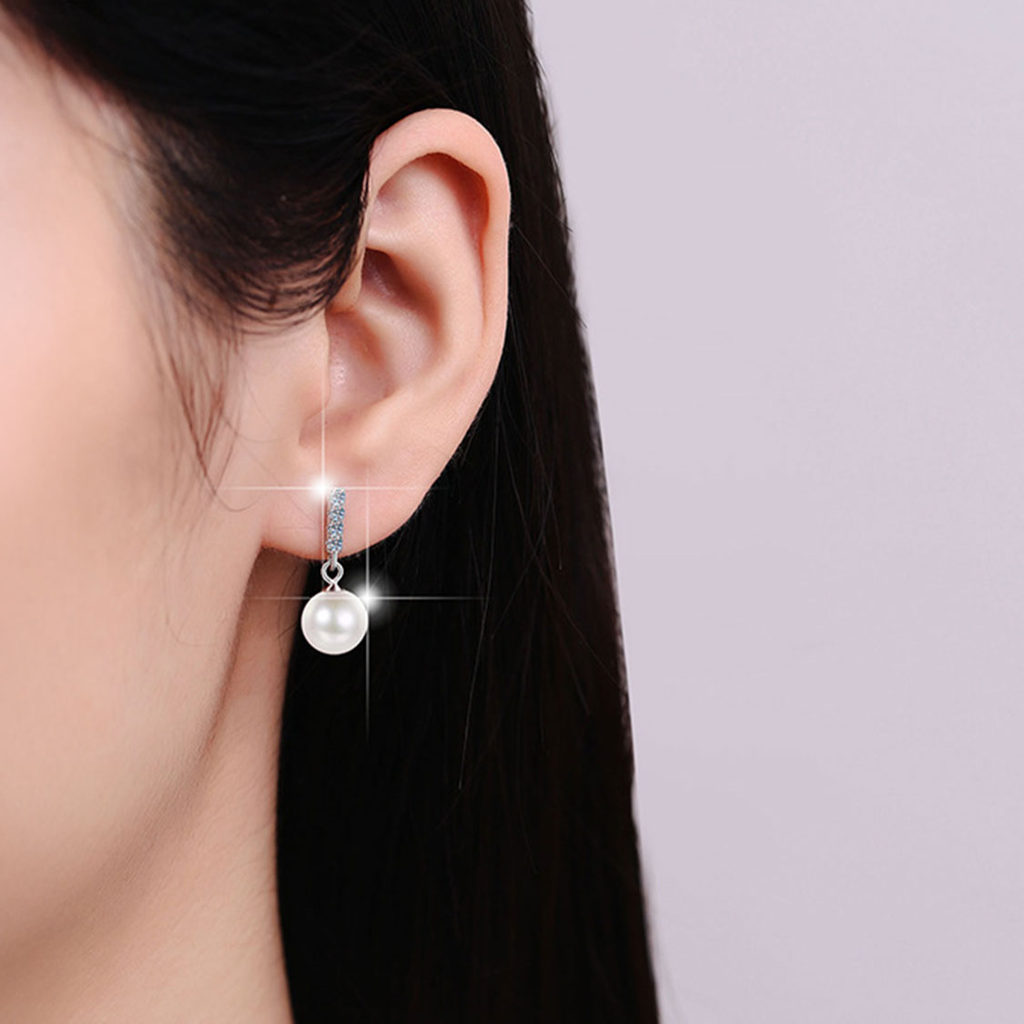 925純銀莫桑石淡水珍珠掛鉤耳環 MSNERG00023 Banner4