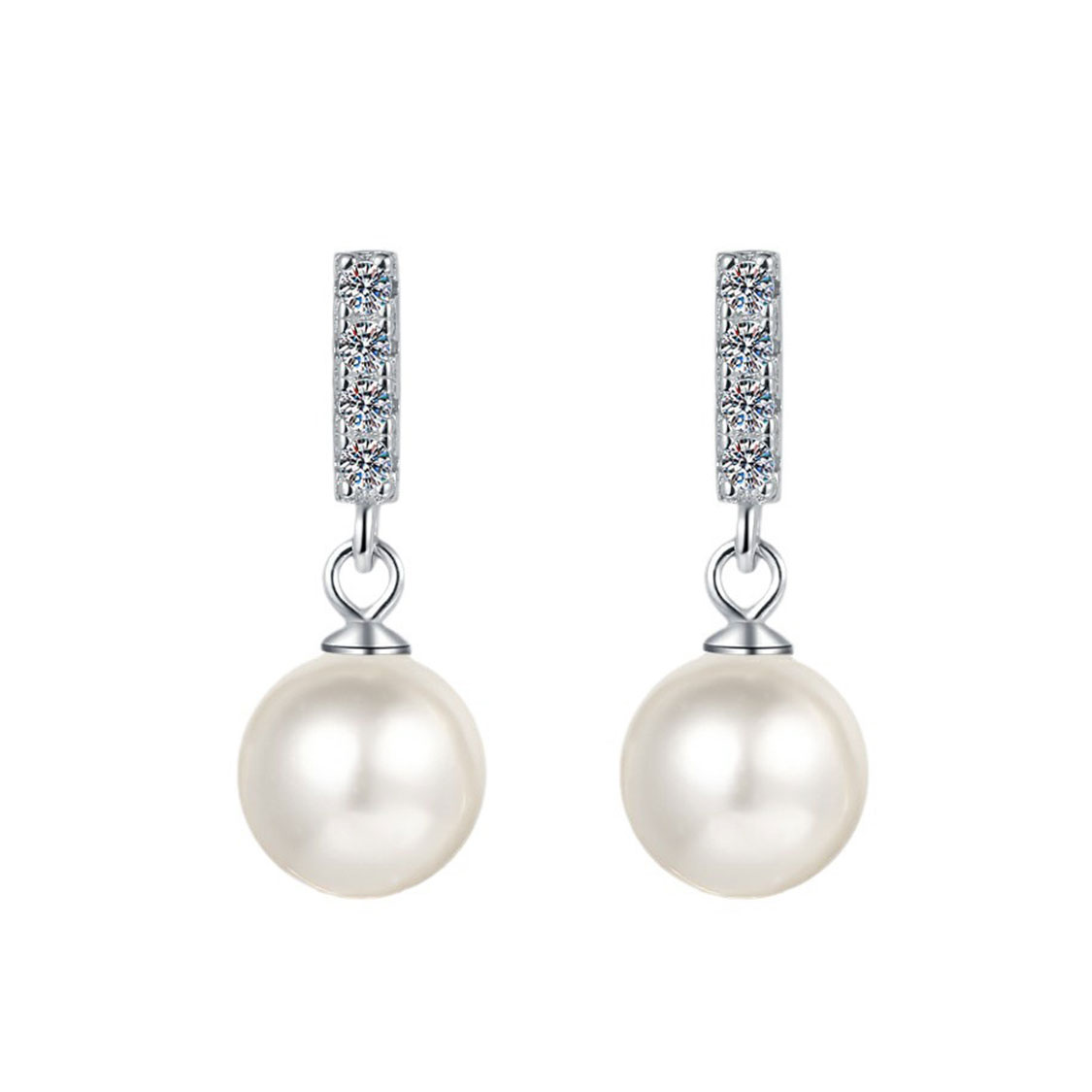 925純銀莫桑石淡水珍珠掛鉤耳環 MSNERG00023 Banner5