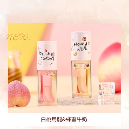 twg水感滋潤唇部精華油蜂蜜牛奶+白桃烏龍2支/套