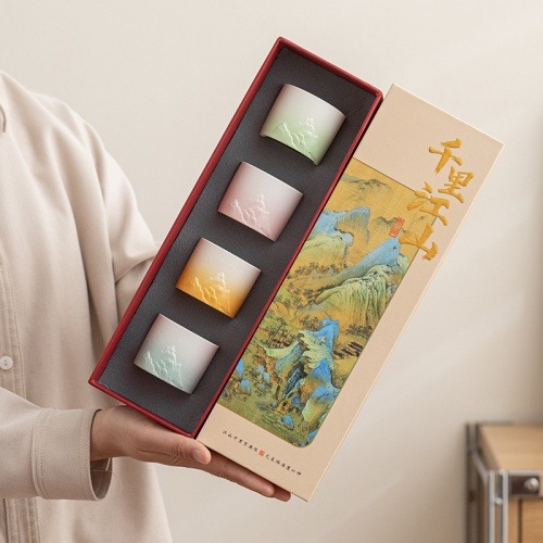 千里江山匠心工藝品茗杯