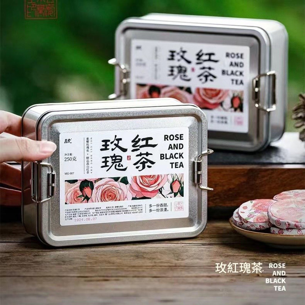 玫紅瑰茶重瓣玫瑰花與精品高山紅茶250克/盒