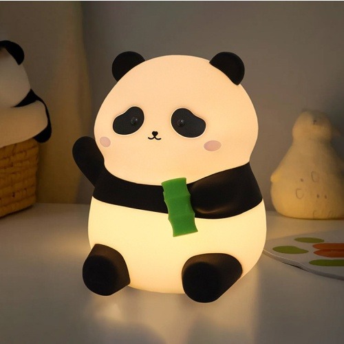 【治癒萌寵】柔軟矽膠可捏可戳熊貓小夜燈