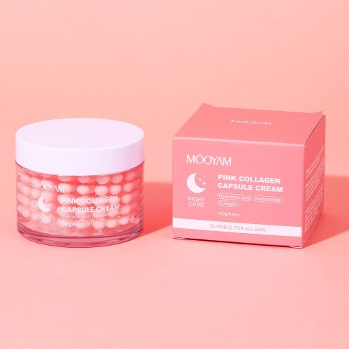 三重亮白彈潤配方粉色膠原膠囊霜