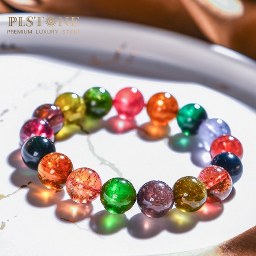 巴西老礦糖果彩碧璽手鏈