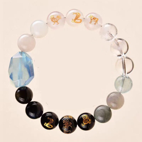 十二生肖五行多寶水晶手鏈