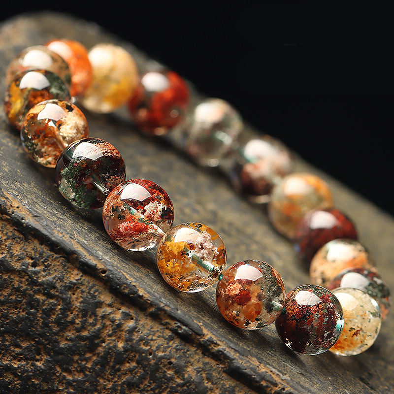 天然四季幽靈水晶手鏈 天然四季幽靈水晶手鏈