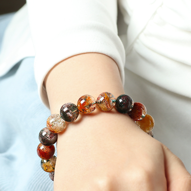 天然四季幽靈水晶手鏈 天然四季幽靈水晶手鏈