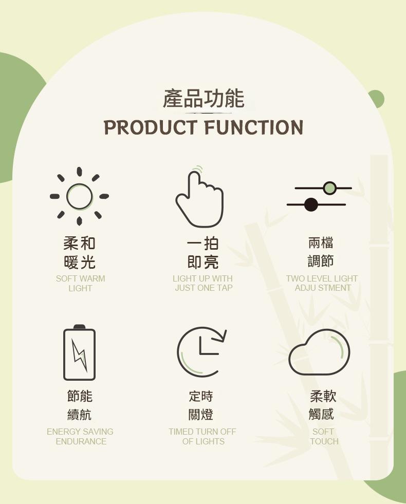 【治癒萌寵】柔軟矽膠可捏可戳熊貓小夜燈