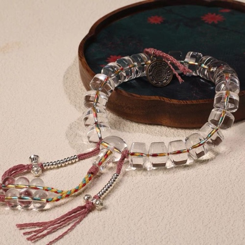 全部商品 天然白水晶1214車輪珠手鍊