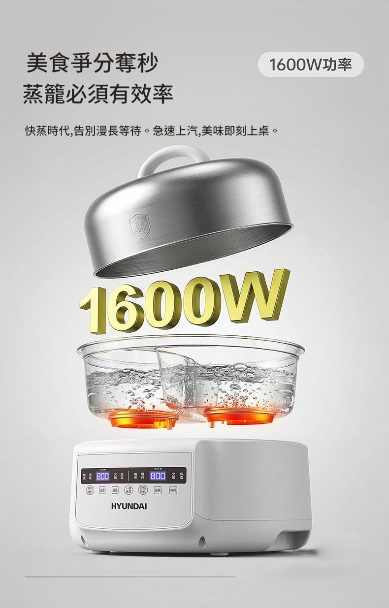 大容量hyundai現代多用電蒸鍋